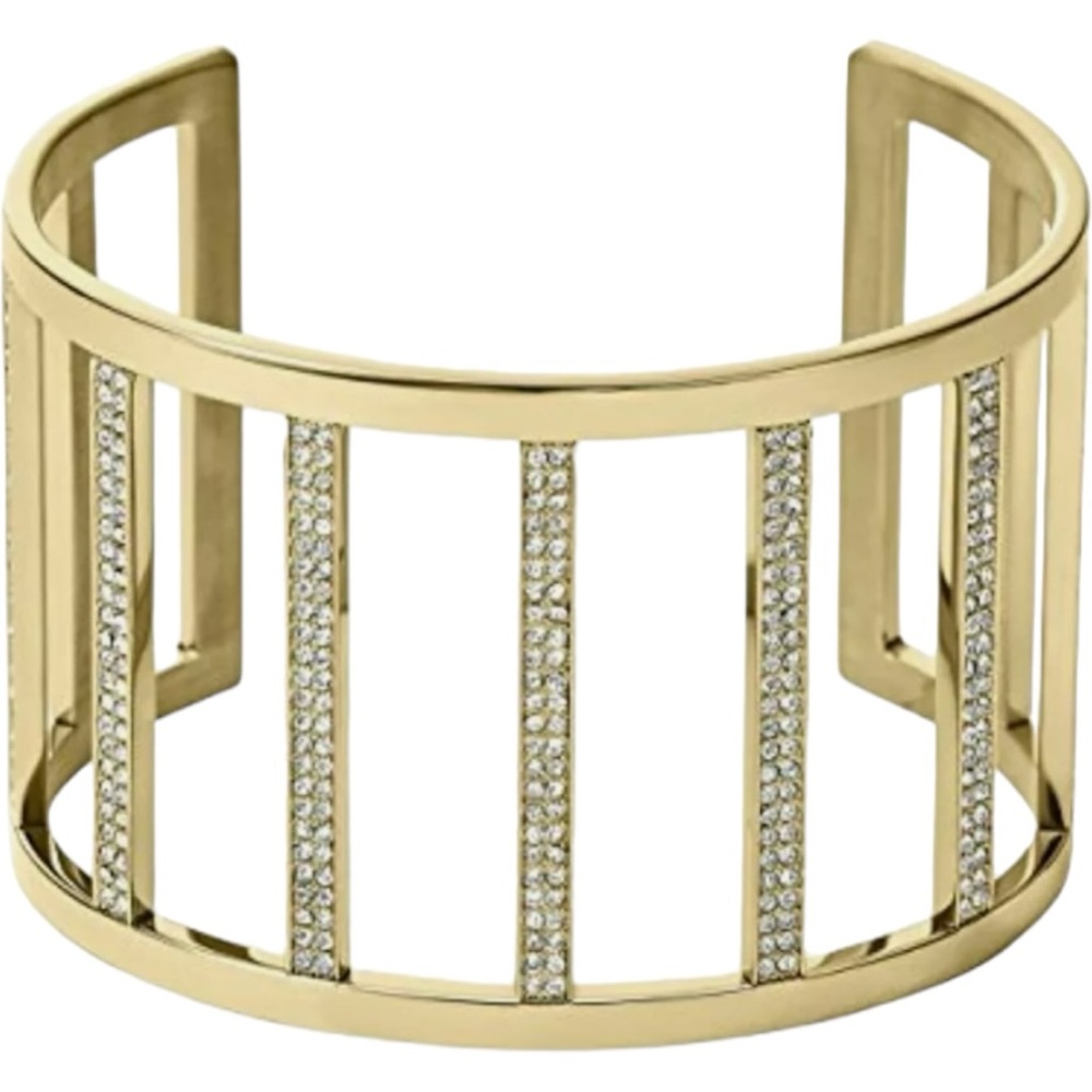 Michael Kors gold Swarovski crystal cuff bracelet. Excellent condition.